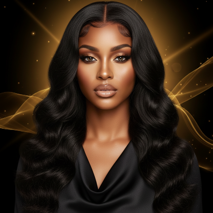 5x5 Body Wave Wig - Gold Dark Background