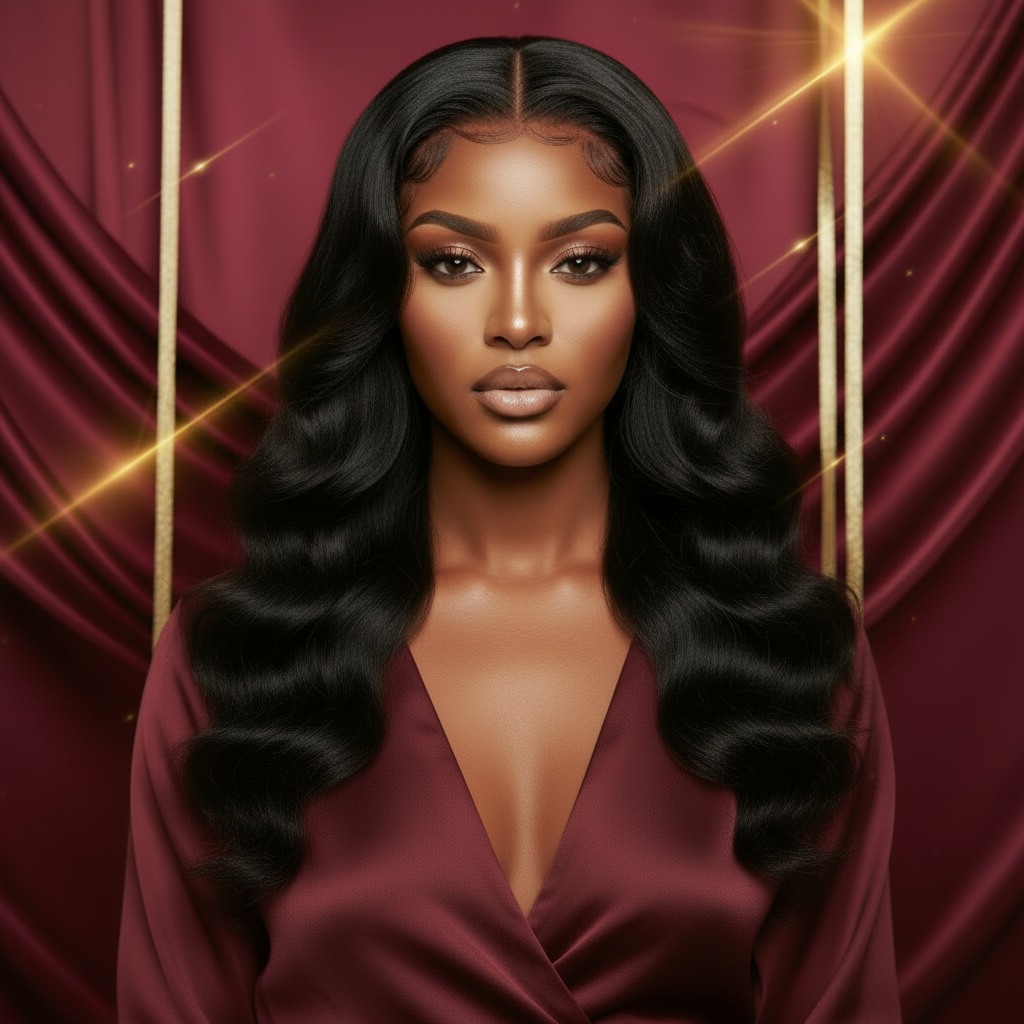 Luxury Wig Model with Blouse Square